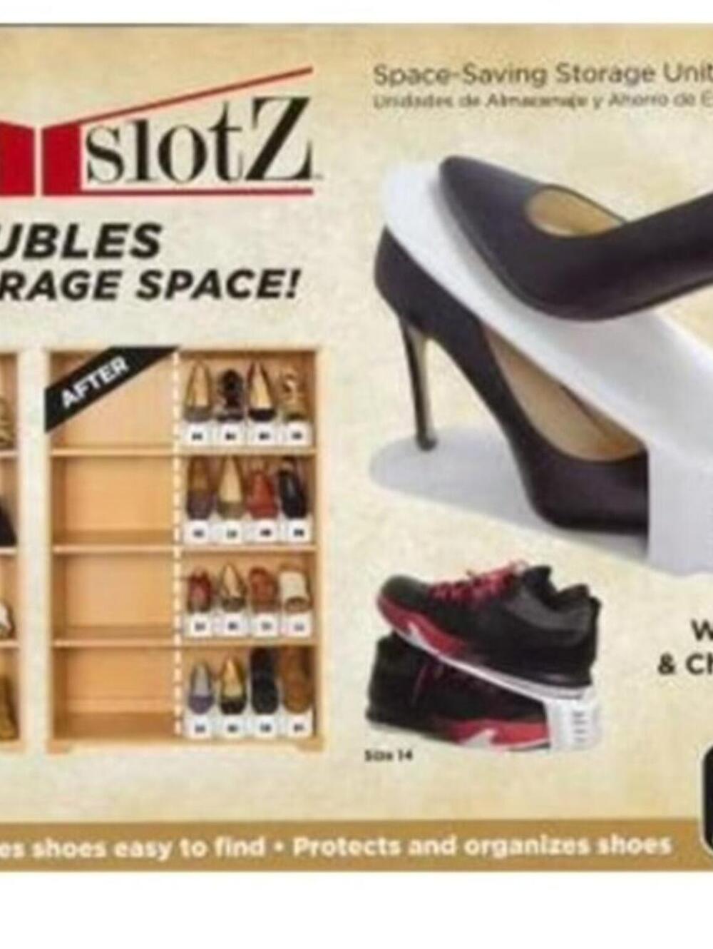 BRAND NEW: 6 pk Shoe Slotz Space-Saving Storage Units
